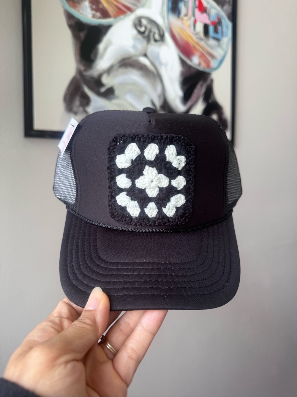 G1 Boho Granny Square Trucker Hat